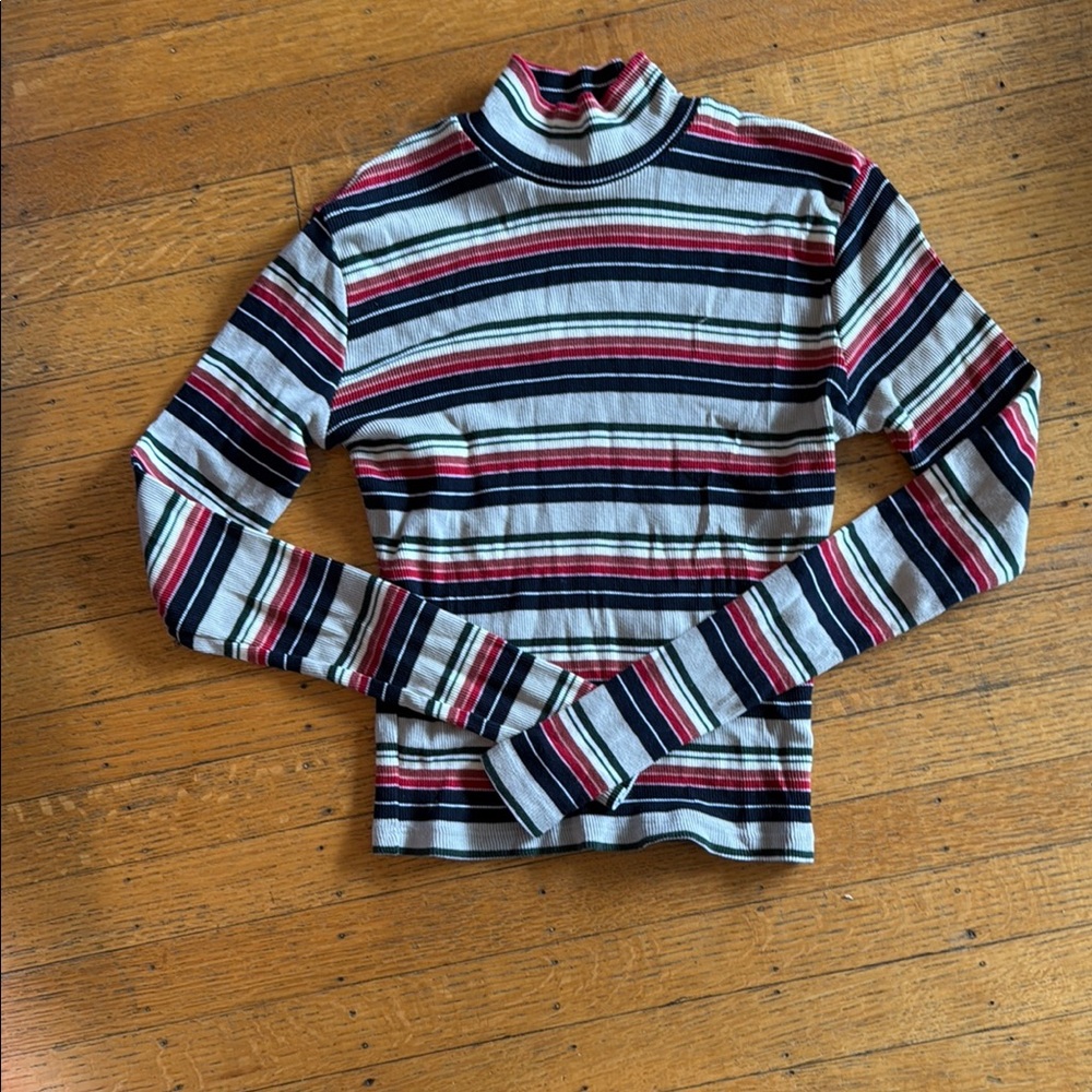 Brandy Melville Multicolor Striped Turtleneck